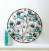 Peacock Plumes Circular Wall Sconce