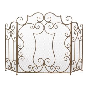 MODERN SCROLL FIREPLACE SCREEN